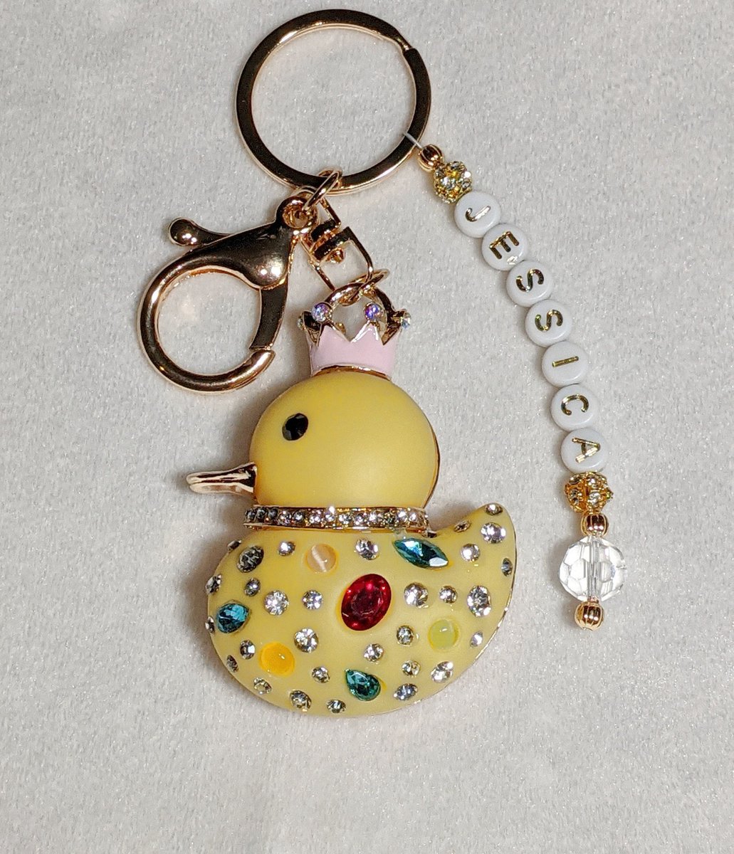 Thanks for the great review Emily ★★★★★! etsy.me/3RbmX2z #etsy #yellow #gold #keychainyellowduck #blingkeychain #caraccessory #crownjewelry #cuteyellowducky #keyring #keyringgiftwomen
