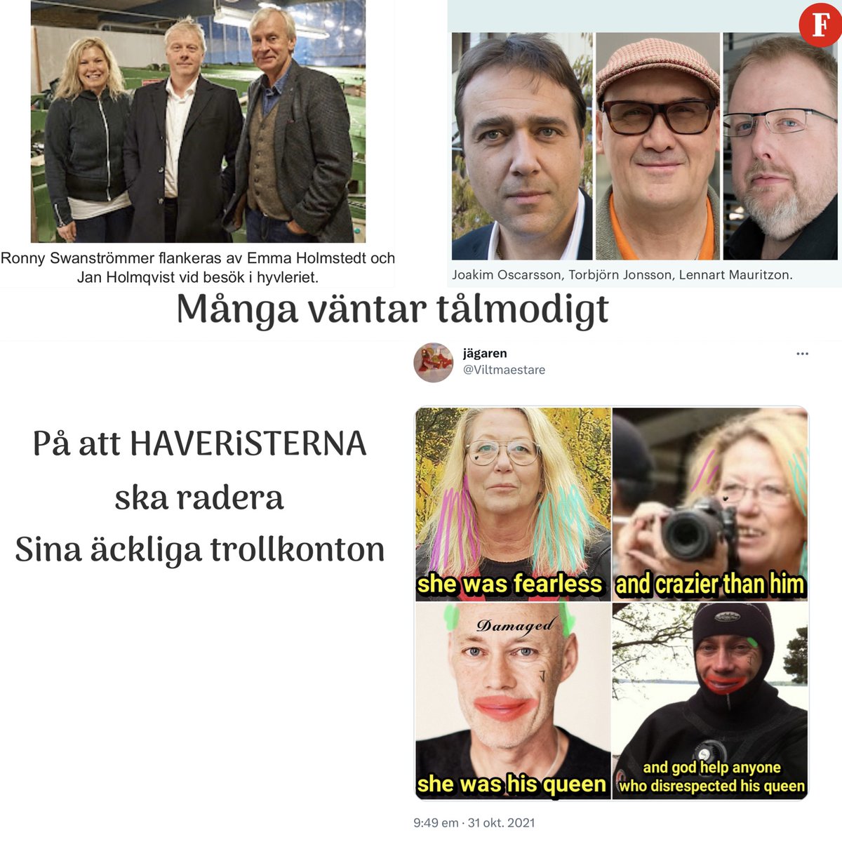 Vrakplundrare stalkad av Haveristerna tweet media