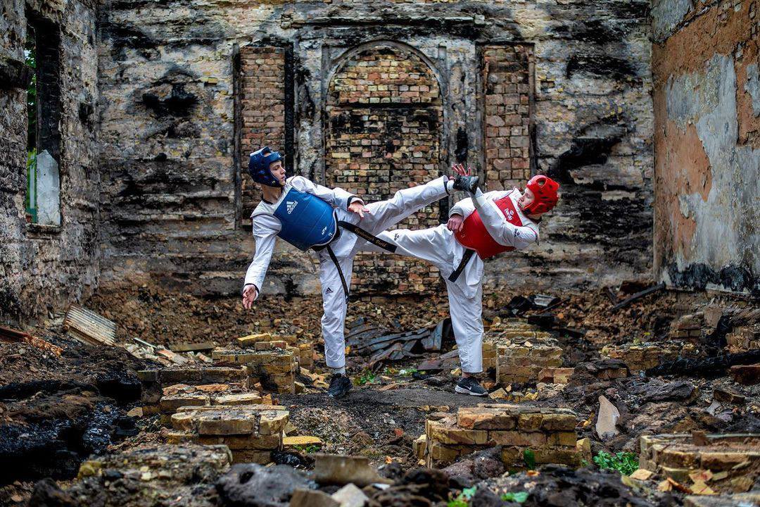 IrynaVoichuk's tweet photo. This is how many sports complexes in Ukraine look now, while russia and belarus, which are responsible for this, still have the rights to participate in the Olympic Games.

📷 Nikolay Synelnykov, Byron Smith, Serhii Korovainyi, Federico Quintana, Maranie Rae. https://t.co/lUWlVUSgfF
