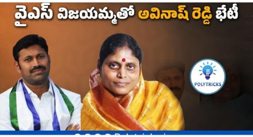 సీబీఐ విచారణకు వెళ్ళే ముందు వైఎస్ విజయమ్మతో అవినాష్ రెడ్డి భేటీ 
పెద్దమ్మ హస్తం కూడా ఉన్నట్టుంది..🤔🤔🤔