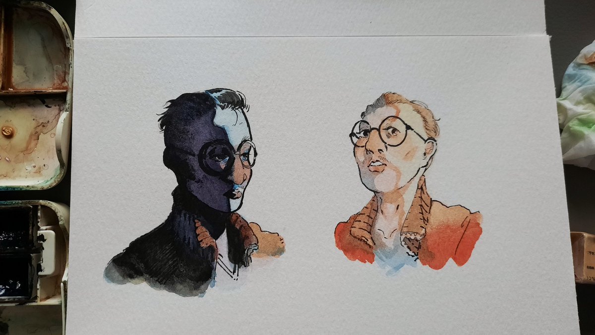 harry du bois and kim kitsuragi

#discoelysium #kimkitsuragi #harrudubois #watercolor #watercolour