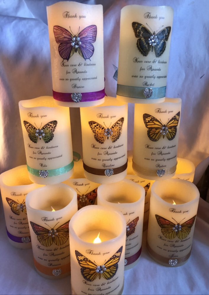 handcreationsbc's tweet photo. Saying thank you with pretty butterflies #candles #drogheda https://t.co/nYsRaX03LE