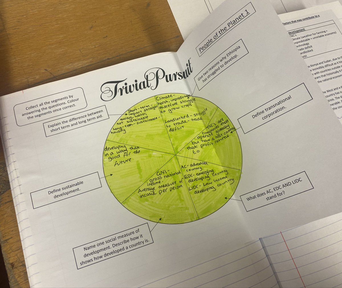 MissSGeography's tweet image. One of the best things about teaching is trailing new ideas, love this idea for retrieval practice that I’ve tried with Yr10 and Yr11! Apologies I cannot find the tweet I saw this from to say thanks for the idea🙂