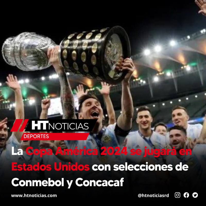 htnoticiasdo's tweet photo. ⚾️| #HTdeportes | La Copa América 2024 se jugará en Estados Unidos con selecciones de Conmebol y Concacaf.
Más información ▶️ https://t.co/0wgfd45W9F
#htnoticias #Concacaf #Conmebol #copaamericana #Deportes #EEUU https://t.co/SF57oirzUm