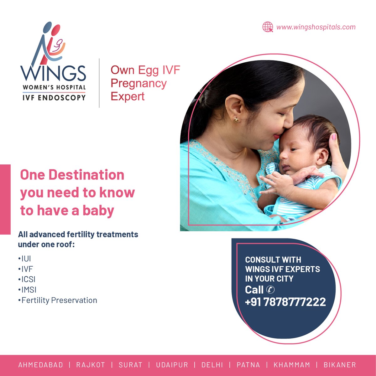 HospitalWINGS's tweet photo. Though there are many impacting factors that can lead to fertility issues, however with the advancement in technology we have various options available. WINGS IVF provides all advanced fertility treatments under one roof.
#WINGSIVF #IVF #IUI #ICSI #IMSI #FertilityPreservation https://t.co/IVAUEgVvOX