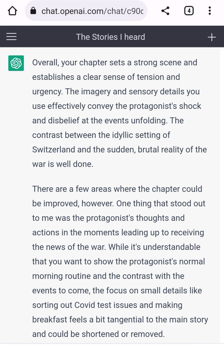 Just started using #ChatGPT to write my next novel and I have to say, it's the best tech ever created by humans! Better than having your own full-time editor. Feels like having a team of top graduates working with me full-time!!! Thank you @OpenAI 💕🤗 #writing #technology