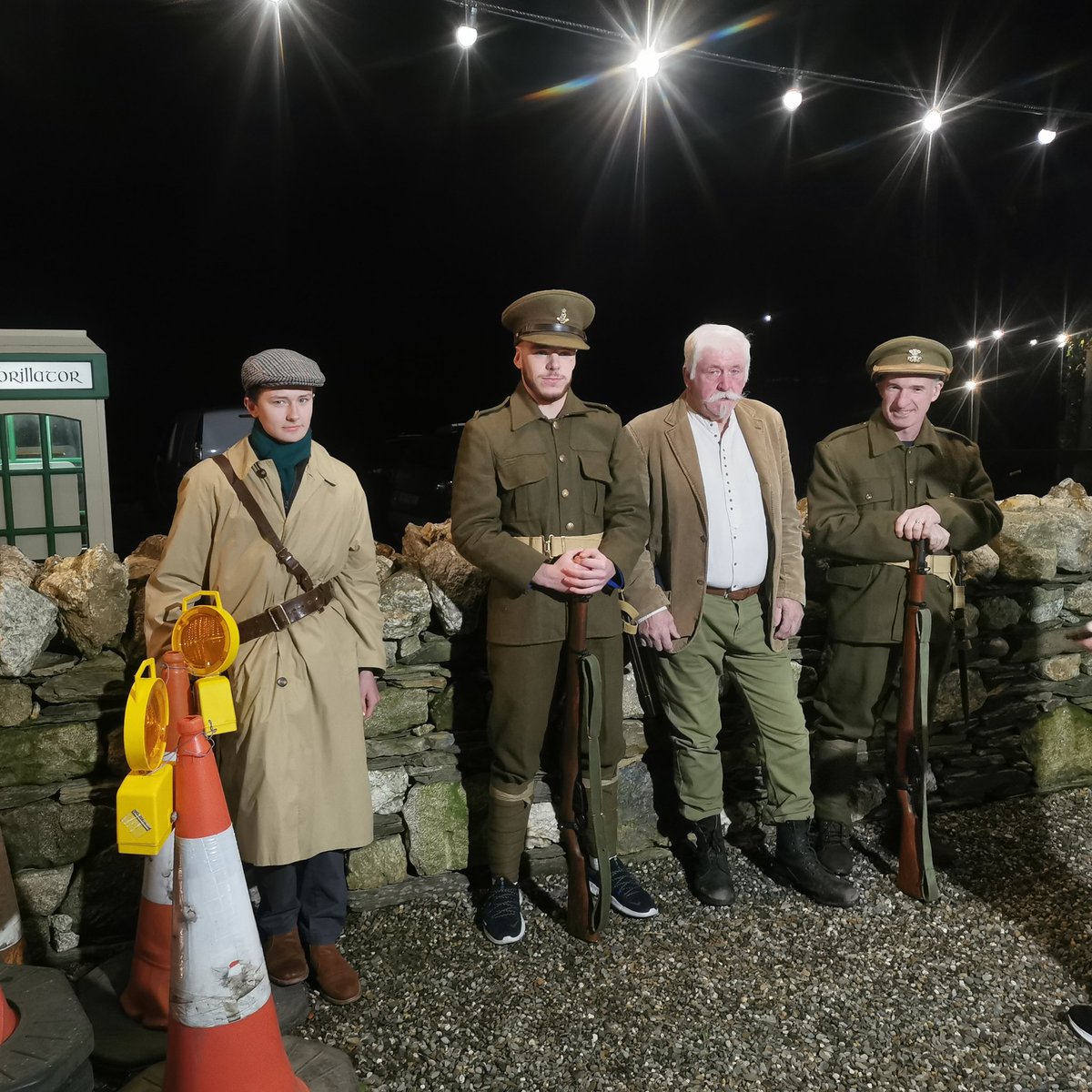 The post office was turned into a movie set last night for an upcoming production based on Enniscorthy author Maria Nolan's book 'The shadow of Freedom' set during the war of independence in county Wexford. Looking forward to seeing the final product soon
