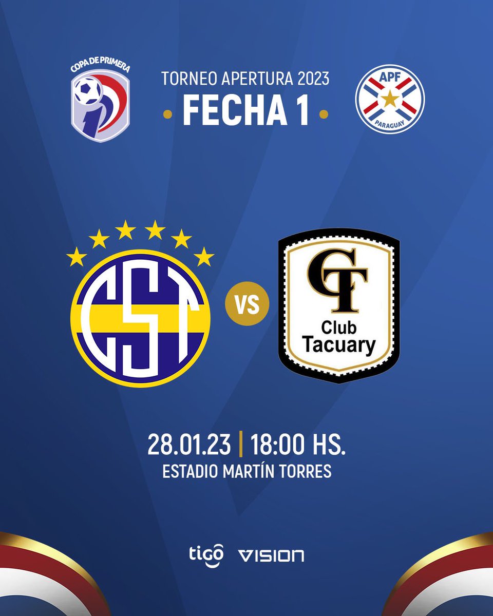 Presagio de buen fútbol en Santísima Trinidad.

⚽️ <a href="/CST_1935/">Club Sportivo Trinidense</a> 🆚 <a href="/TacuaryOficial/">Tacuary FBC - Prensa</a> 

⏱ 18:00 h.

🗞  bit.ly/3Di22F1

#CopaDePrimera 🏆
#AperturaAPF2023