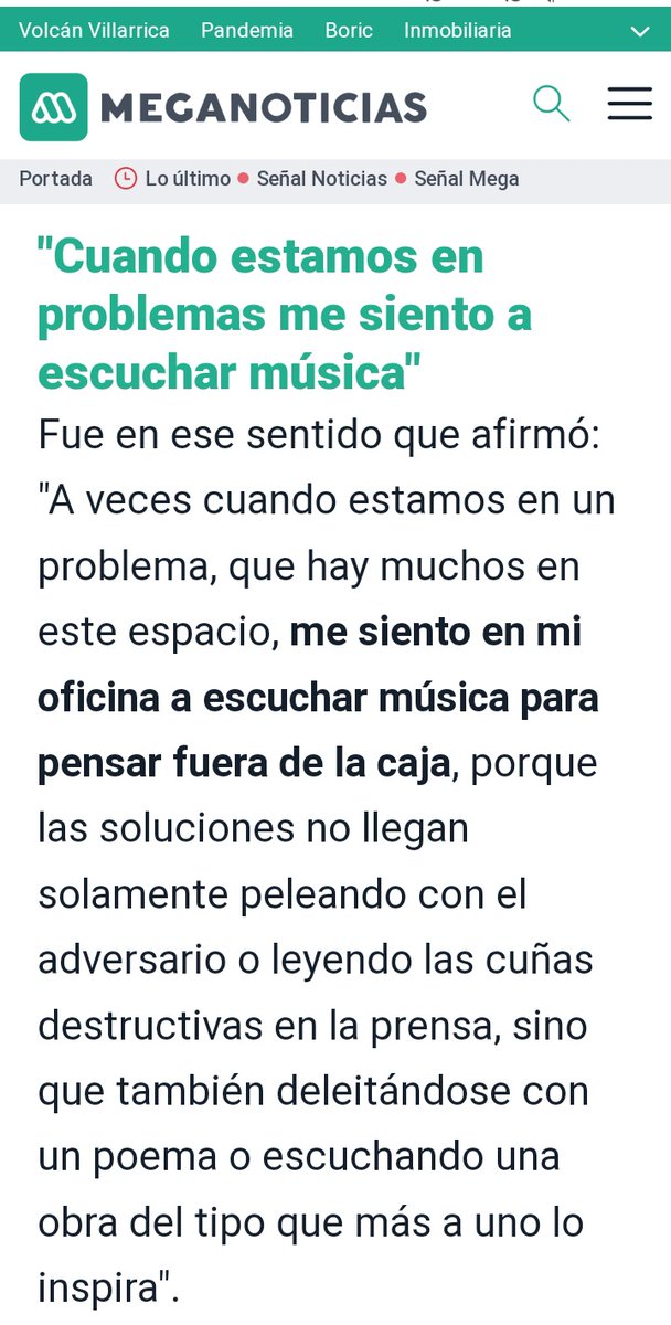 ChapiGoL's tweet photo. @meganoticiascl Lamentable que @meganoticiascl
(Sin periodista que firme)
Entregue estás notas parcialmente y las descontextualiza.
La frase está incompleta por qué es referida los premios presidente de la República a l@s artistas y la importancia de la cultura.
#MalaCuña
#PeriodismoPenca https://t.co/FfuUqpRn4z