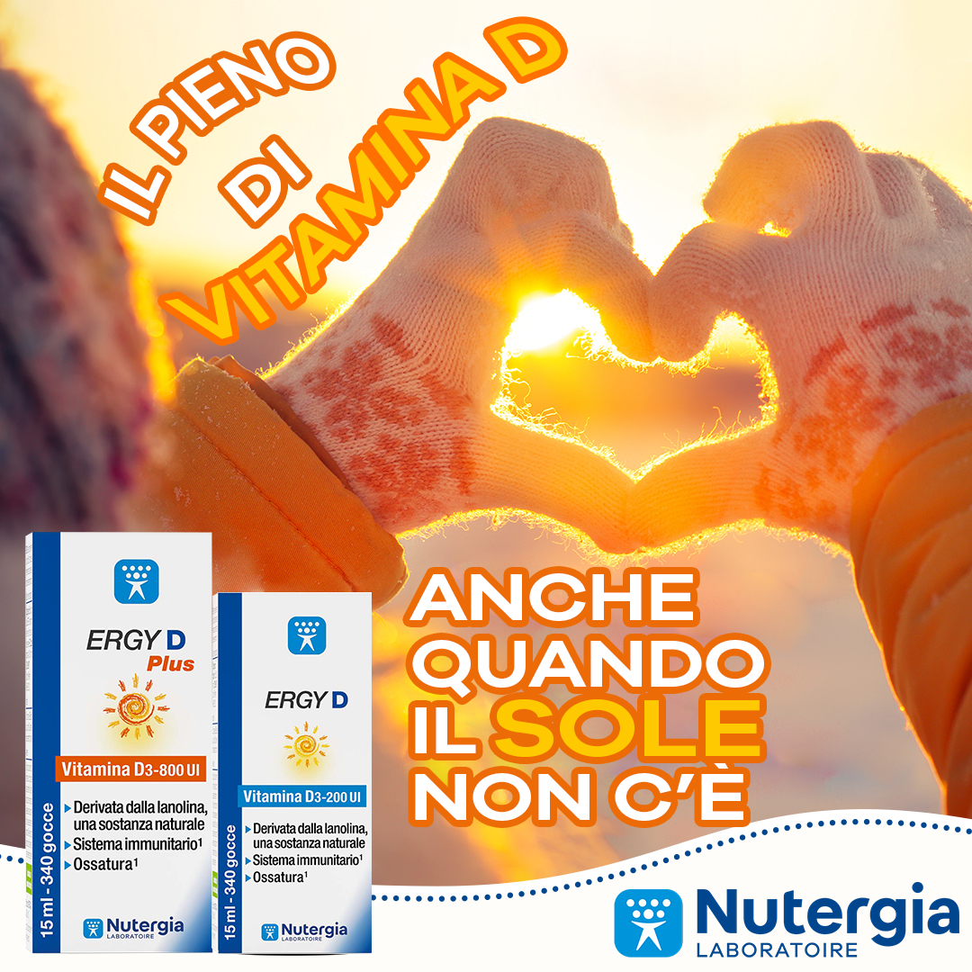 NutergiaItalia's tweet photo. Fai il pieno di vitamina D anche d'inverno! Scopri di più sui nostri prodotti a base di vitamina D3 concentrata.
#ERGYD 200UI: https://t.co/purSaKoeN7
#ERGYDPlus 800UI: https://t.co/bi0cwr4pz3 https://t.co/1bsUoegc4K