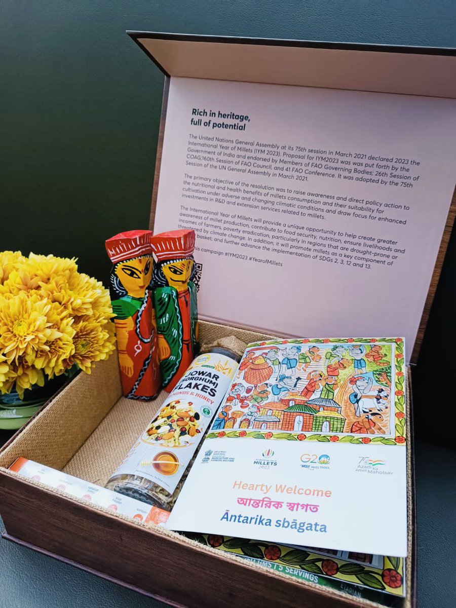 milletbank's tweet photo. For a startup born in an agri shed in a remote village to national startup awards2022 finalist to curating  millet hampers for #G20. All in less than  2 yrs of our inception thx to the inclusive &amp; connected India. Thank u @amitabhk87 sir for ur appreciation &amp; encouragement 🙏 https://t.co/ZYMAcVB2Gr