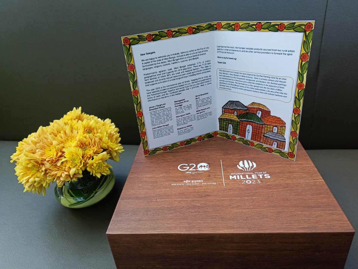 milletbank's tweet photo. For a startup born in an agri shed in a remote village to national startup awards2022 finalist to curating  millet hampers for #G20. All in less than  2 yrs of our inception thx to the inclusive &amp; connected India. Thank u @amitabhk87 sir for ur appreciation &amp; encouragement 🙏 https://t.co/ZYMAcVB2Gr