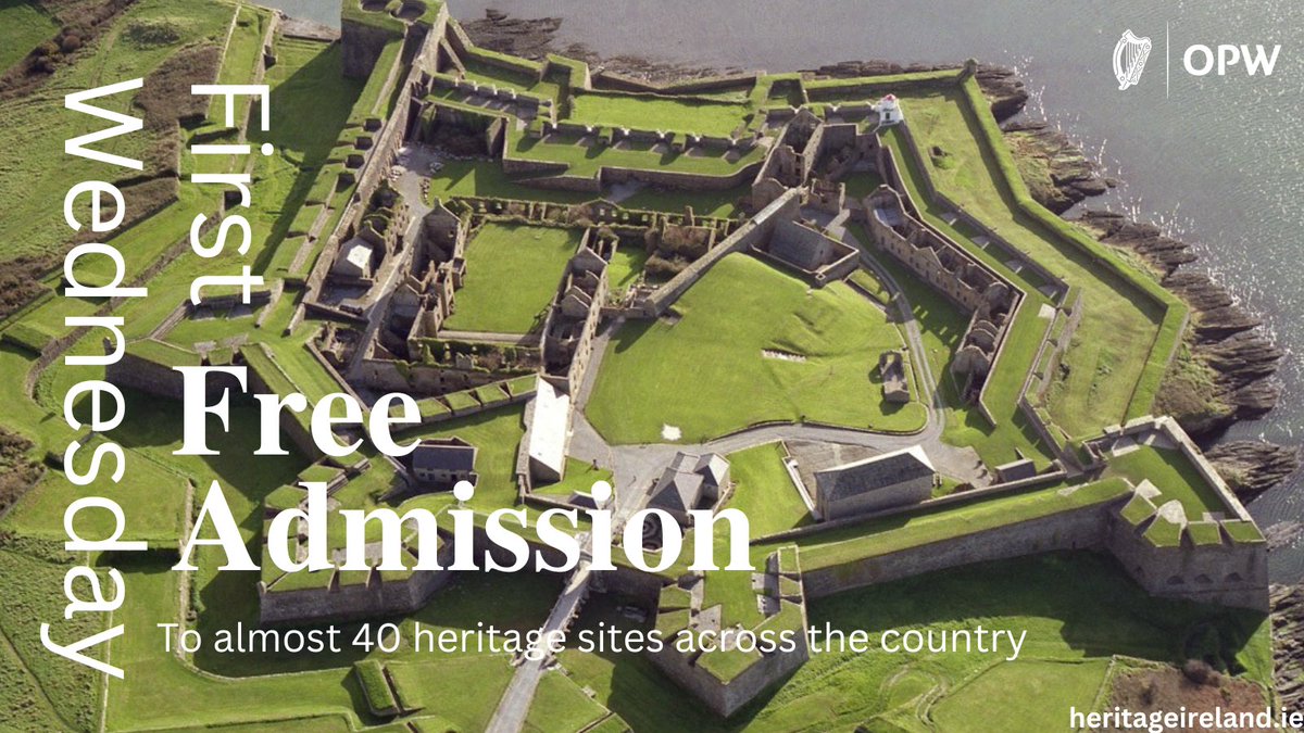 opwireland's tweet photo. We would like to remind everyone that February 1st is the first Wednesday of the month & admission is free to a number of heritage sites across the country. Go to https://t.co/Ddh0Qc1WPo for full details.
#FreeFirstWednesday #ThingsToDo
@Failte_Ireland @NationalMons https://t.co/vzYWaoHIOO