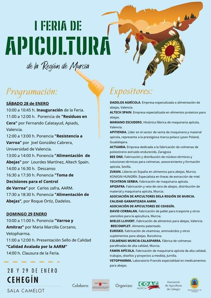 Hoy en Cehegín: interesantes conferencias, stands, buena gente y sobretodo 🐝🐝🐝🐝🐝