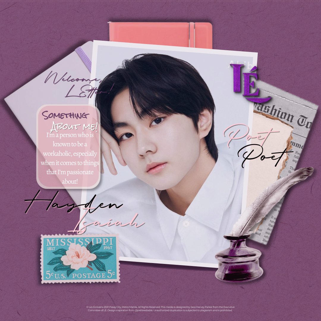 ㅤㅤ
ㅤ
I am HAYDEN ISAIAH, a POET of the longest-running publication base—Les Écrivains.

#LesÉcrivains2023
#LÉMovingForward 
ㅤㅤㅤ
ㅤㅤ