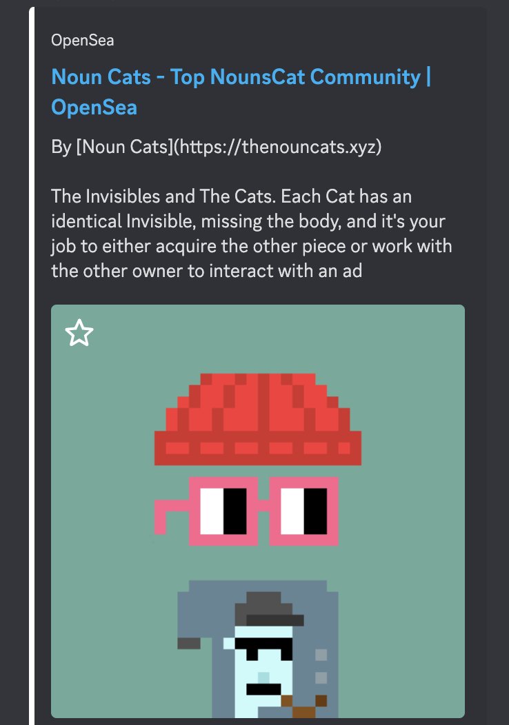 🚨 Please be aware of this scam airdrop.

Do not interact with it. It's not from Noun Cats.

Be safe out there