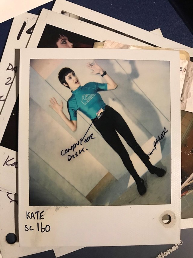 Polaroids from the set of #Hackers (1995), these polaroids were used to document the actors’ costume fittings at the time. #movies #history