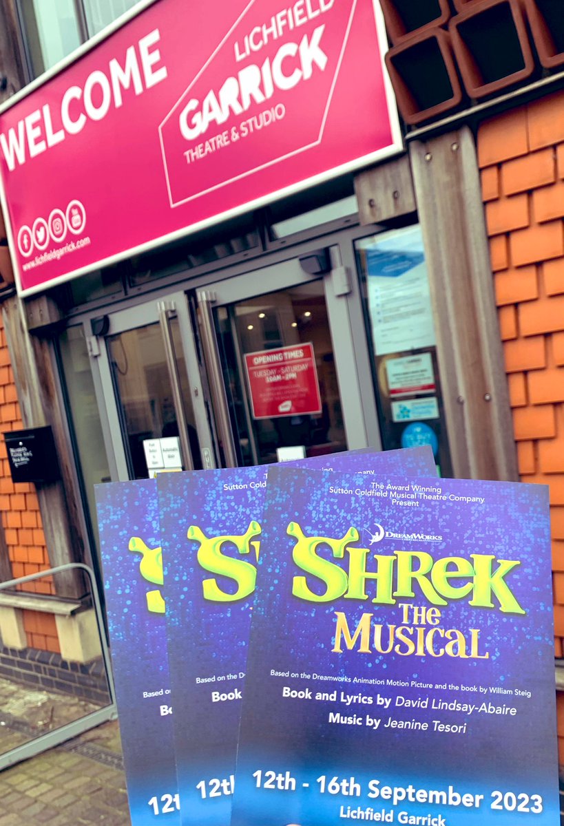 Happy Saturday! We got through the week, so it’s time for something cheery - a little theatre ticket retail therapy? Shrek the Musical! 😀 This feel-good laugh-out-loud comedy musical is packed with great show tunes &amp; on 12-16 September <a href="/The_Garrick/">Lichfield Garrick 🎭</a> 🎟️ tinyurl.com/mr2wtxwk