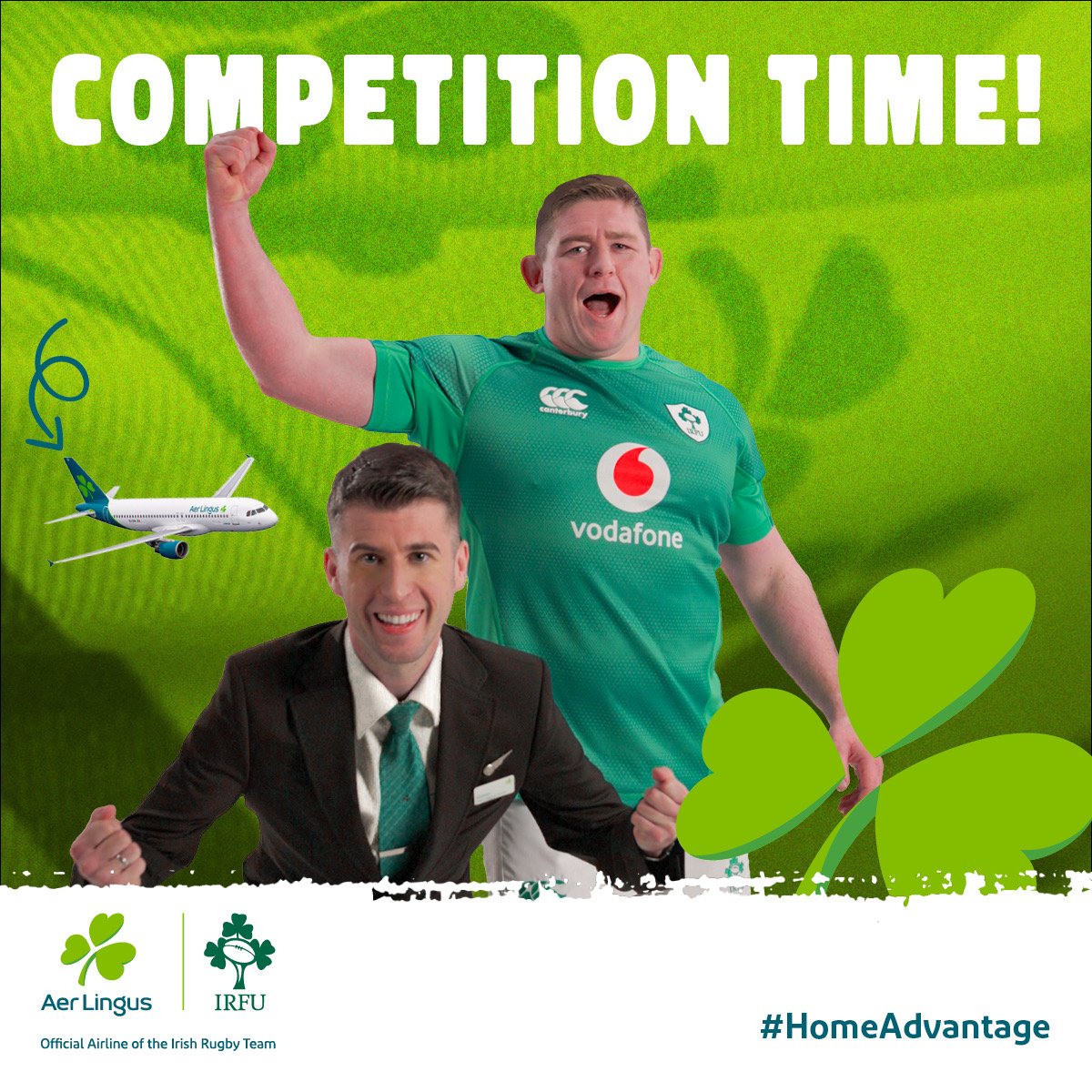 To help bring #HomeAdvantage to Ireland’s opening match, we’re giving away 2 return flights from Dublin to Cardiff and 2 tix to #IREvWAL at the Principality Stadium Follow &amp; retweet to enter. 

Winner chosen on Monday the 30th! T&amp;Cs in bio. Best of luck!