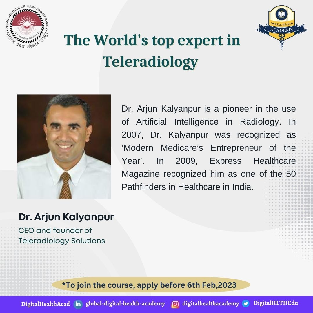 Digital Health Academy on Twitter "Learn from the worldstop expert