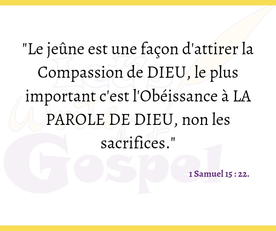 lagrace_bannem's tweet image. 📌📝

"Le jeûne est une façon d'attirer la compassion de #Dieu. Le plus important c'est l'obéissance à la #Parole de Dieu."
      1 Samuel 15 : 22.

Bon weekend 🙏🏾
.
.
.
.
#attirer #attraction #jeûne #manière #attitudedecoeur #compassion #obéissance   #LWAG #LetsWriteAboutGospel