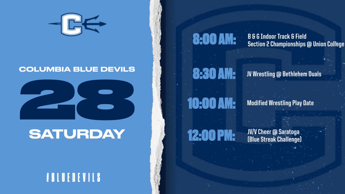 Columbia Blue Devils Athletic Schedule: