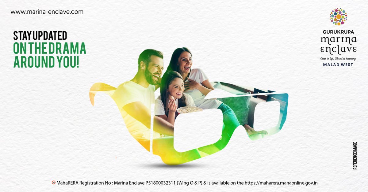 GurukrupaGroup's tweet photo. Enjoy moments of enhanced connection and enjoyment with your loved ones while keeping up with all the drama going on around you in the elegant ambience of #MarinaEnclave!
#GurukrupaGroup #Gurukrupa #Lifestyle #Ambience #RealEstate #Malad #HomesinMalad #ReadyHomes #Mumbai https://t.co/guKnBbelaj