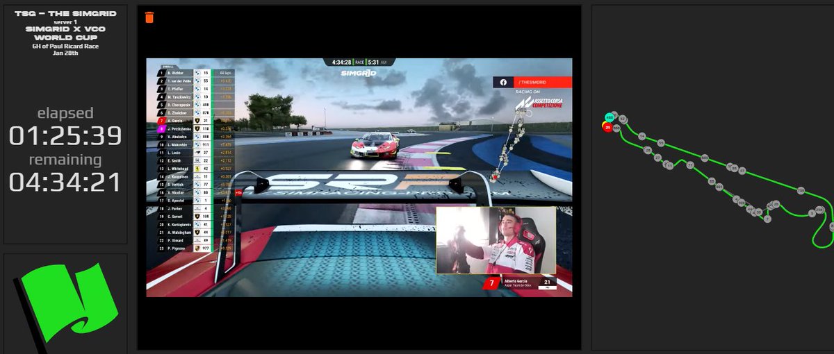 Live timming by <a href="/PitwallLive/">pitwall.live</a> #SimGridxVCO 

Only wrong ❌ answers: Where 🌍 is <a href="/Albertito_Peter/">Alberto Garcia</a> driving 🏎️?

Who will say the craziest place? 😂

#asparesports #simracing #beACC