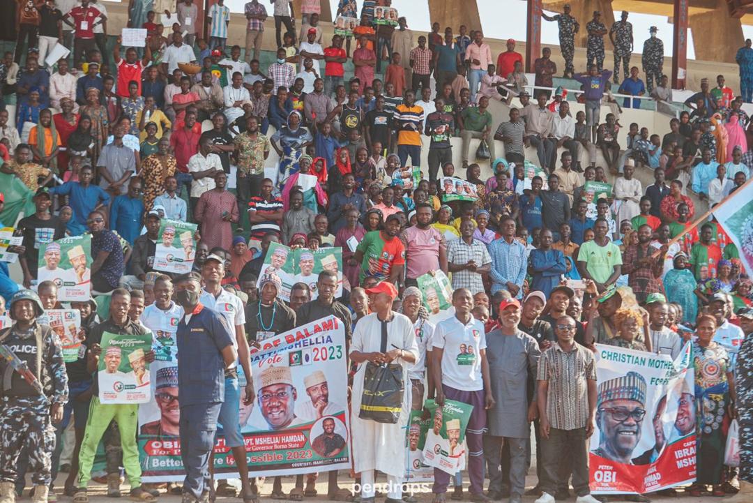 PeterObi's tweet photo. My visit to Borno today has renewed my commitment to tackle insecurity in the nation as my first priority, when voted into power. In moving our nation from consumption to production, we must convert the vast lands in Borno, and the entire North into productive agricultural uses. https://t.co/YFvBHKboUY