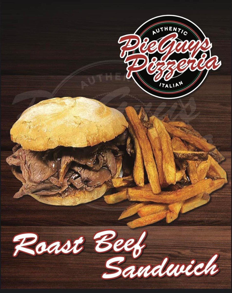 Join us every Saturday at #PieGuysTapAndGrill for our $10 #RoastBeefSandwich dine in special 🤩 

Savoury and slow roasted in house on a freshly baked bun and served with fries! 😋

#PieGuysMacTurnbull
#NotJustPizza
#DailySpecials