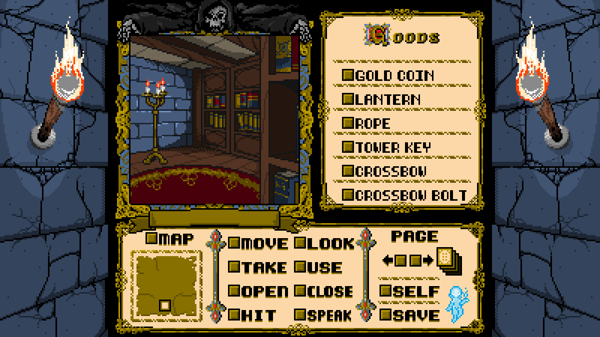 GrahfMetal's tweet image. For Beyond Shadowgate, we decided to maintain the look of classic 8:7 aspect ratio for nostalgia and familiarity.

We've also added optional borders that change based on your location in the game.

#BeyondShadowgate #KickStarter by @Zojoi launching Feb. 18th!

#ScreenshotSaturday