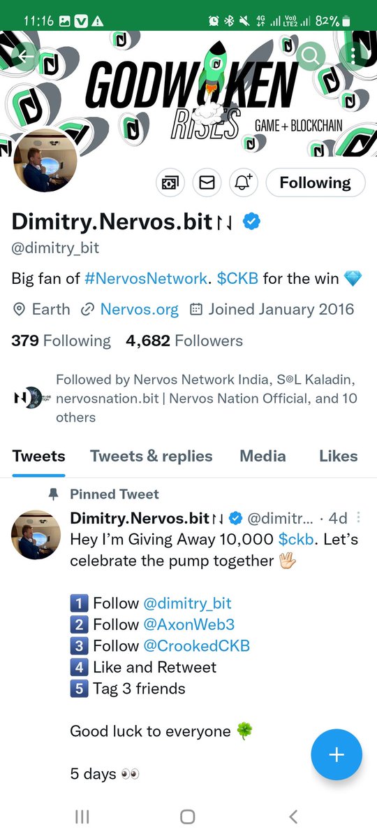 ckb_sadman's tweet photo. @dimitry_bit @AxonWeb3 @CrookedCKB This time can I win this giveaway? And can you give me holding offer of some #CKB
@BilasK2 @MahiMia1 @sajidshamim @Siam_vaiya @joyhasan667711 

#Crypto #ETH #Bitcoin    #XRP #jasmy $kas $vra $gala #Nervos https://t.co/hUBOniszYy