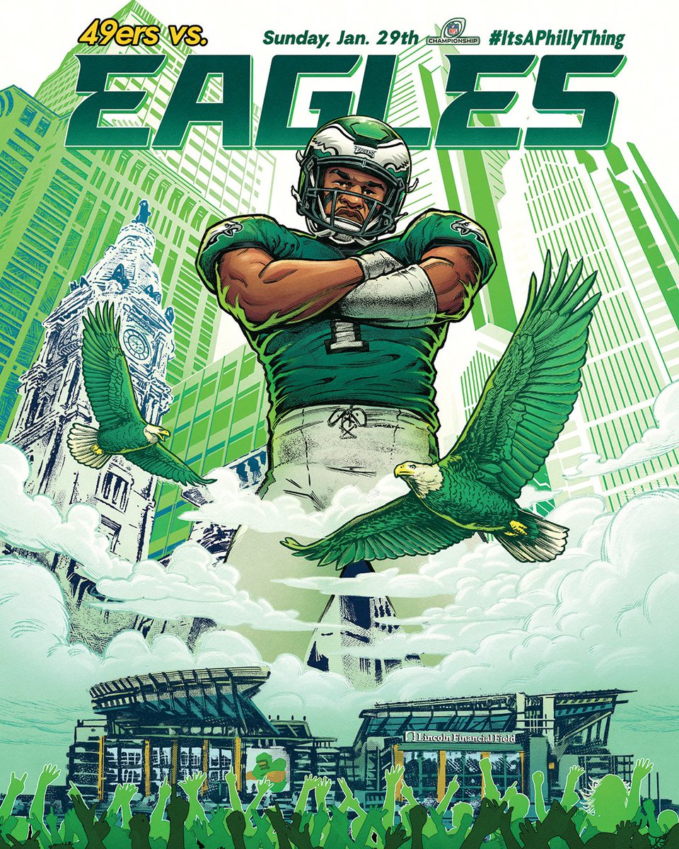 Eagles's tweet photo. Ridin' with the city

@Pepsi | #FlyEaglesFly 

🎨: @JasonPiperberg https://t.co/WztHpM9nLs