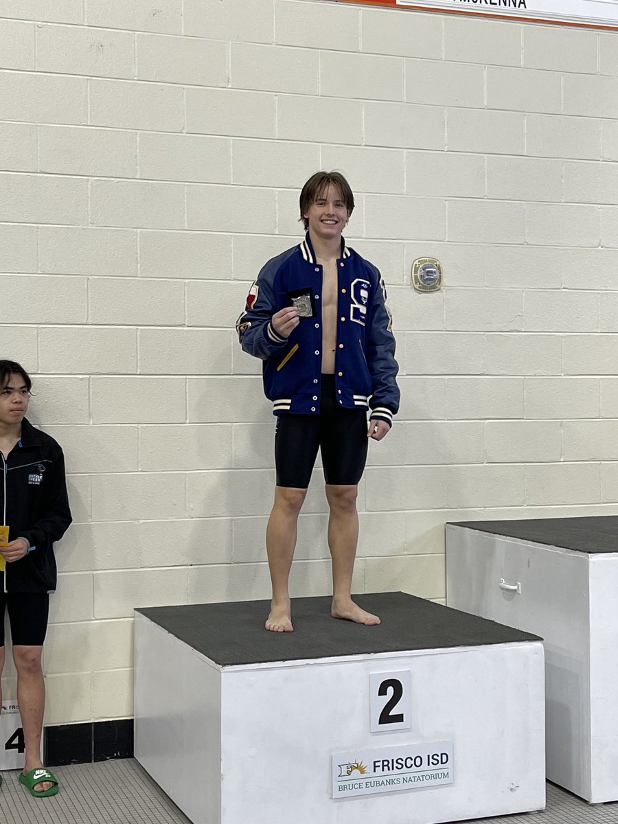 ⁦<a href="/SunnyvaleISD/">Sunnyvale ISD</a>⁩ ⁦<a href="/SVRaiderBooster/">SHS Raider Booster</a>⁩ Jace Mangrum took silver in the 100 Freestyle and advances to the State Swim Meet!