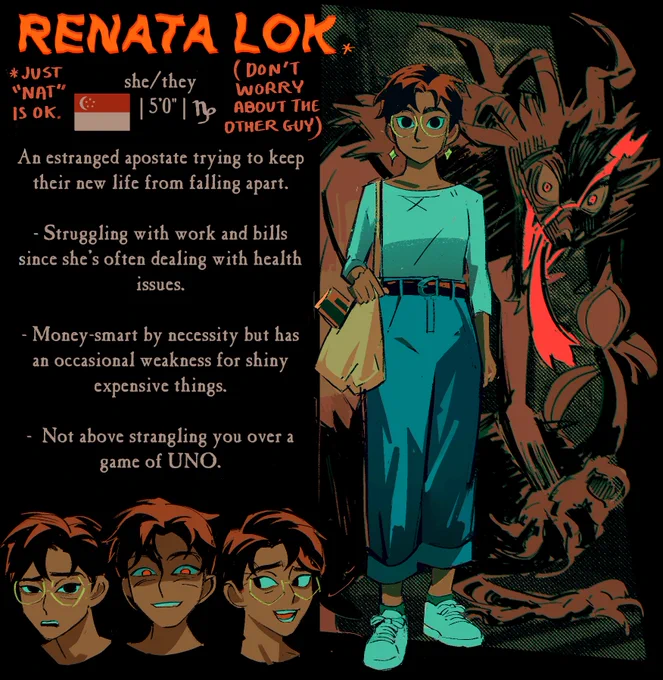 Ref sheets + a little character info so I'm not constantly forgetting what they look like lol 