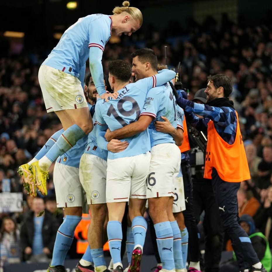 Erling's tweet photo. Our #FACup journey continues!  🔵 #ManCity https://t.co/W6iC6trawR