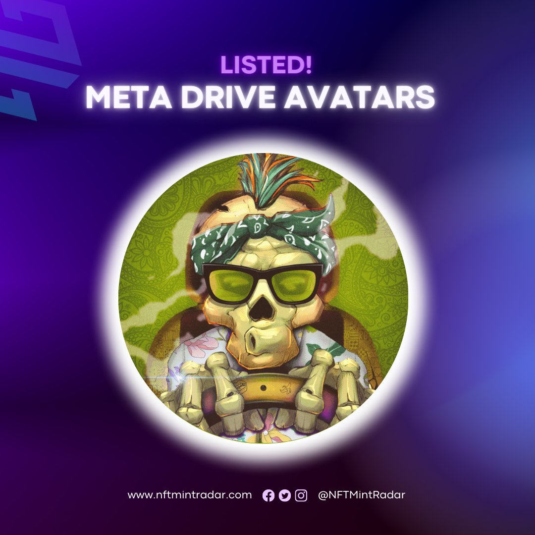 「🎉」Welcome! @metadriveapp「🎉」

Rolling Bones is a #freeNFT collection of 6,000 unique avatars designed to boost the attributes of #NFT cars and multiply drivers’ rewards within the use of the Meta Drive game.

#NFTCommunity #Solana #SOL #NFTs

➡️nftmintradar.com/nft-drops/roll…