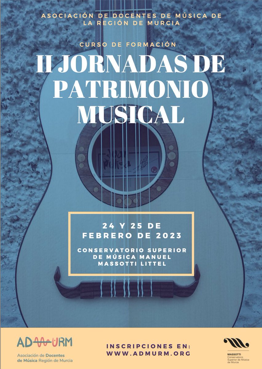 MariCarmendGea's tweet photo. No te puedes perder las II JORNADAS DE PATRIMONIO MUSICAL de ADMURM.Dos días plenos de aprendizajes sobre el folklore; los sones, bailes, toques, vestuarios y todas sus características, contados por los mejores ponentes de Nuestro Patrimonio Musical 👉🏼 https://t.co/oj1c9LIHtx https://t.co/2ypKmkewHU