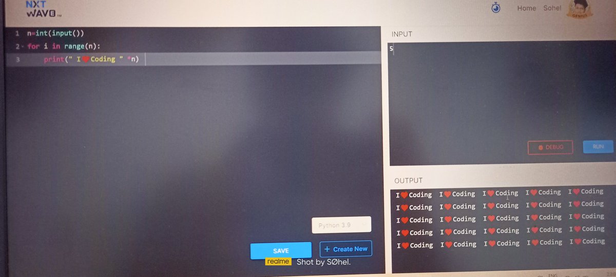 sohel_mohammed2's tweet image. Hi friends
I ❤️Coding
#ccbp
#nxtwave
#tech
#rahulattuluri sir 
#ccbpian 
#coding
#python
