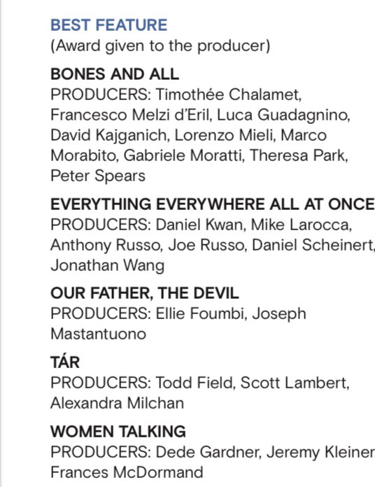 After watching #OurFatherTheDevil, I’ve now seen all the #SpiritAwards Best Feature nominees.
All really good! But I think you know where my vote is going. 🪨👀