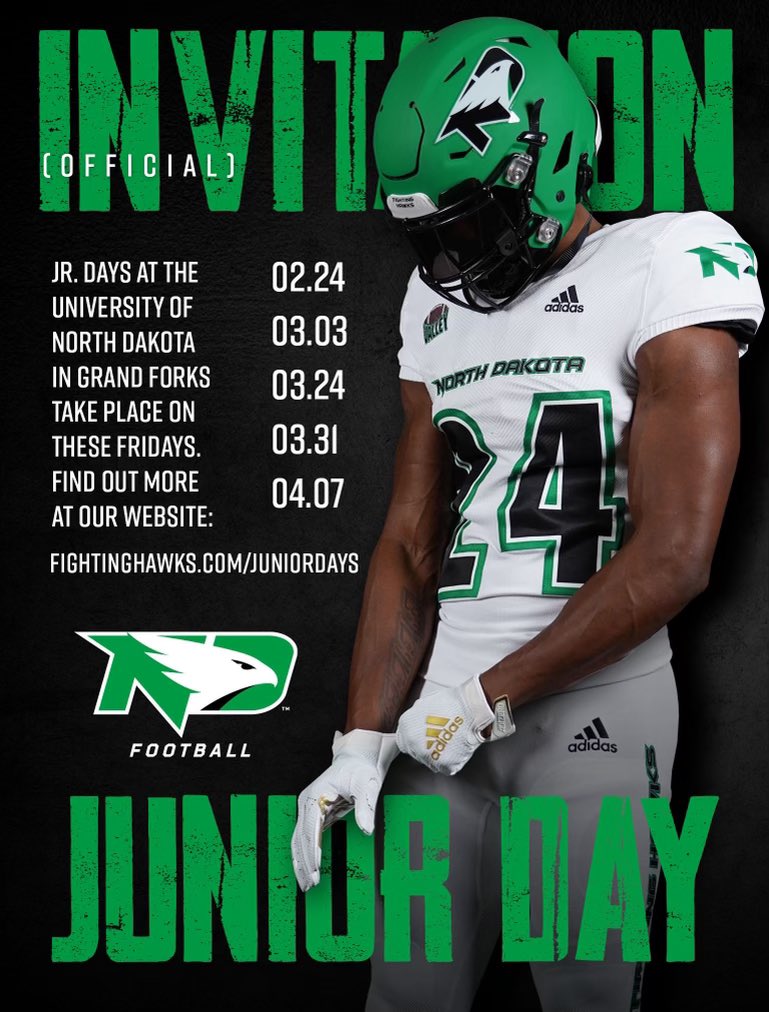 Thank you for the Junior Day invite <a href="/SamKing10/">Sam King</a>! Excited to be on campus! <a href="/UNDfootball/">North Dakota Football</a>
