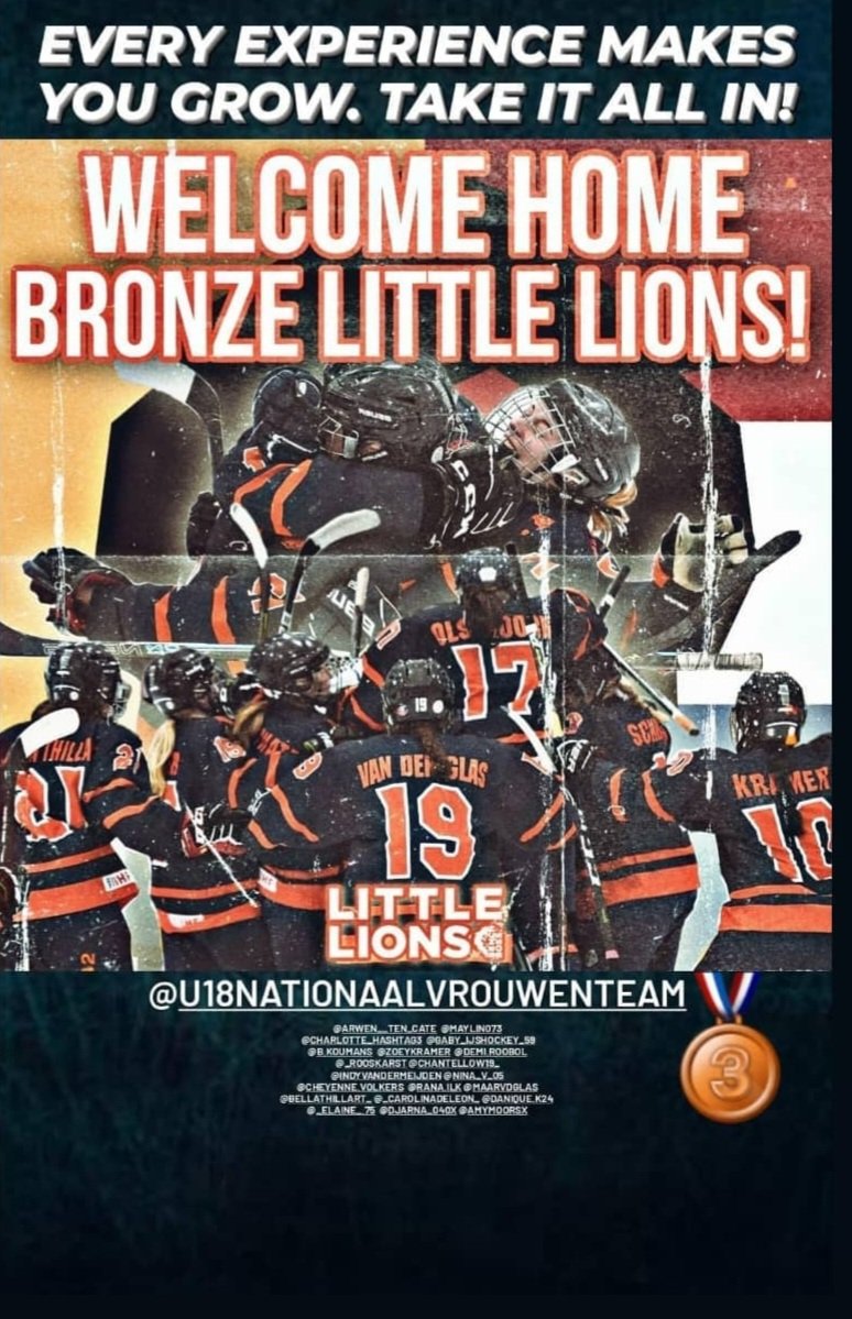 aizomamo's tweet photo. Proud Mom. Brons voor Zoey en de meiden U18 Nationaal Vrouwenteam ijshockey❤️ https://t.co/pOTVyTBwF6