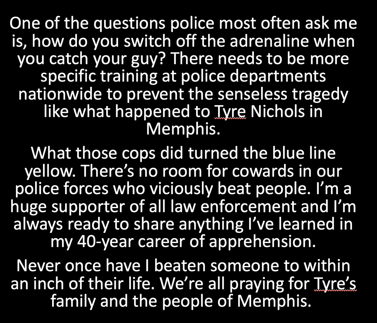 DogBountyHunter's tweet photo. My statement on the events surrounding the death of Tyre Nichols. #tyrenichols https://t.co/2CwhnTfuPp