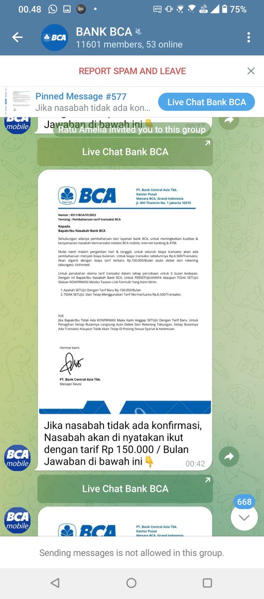 Benarkah ini resmi dari <a href="/BankBCA/">Bank BCA</a> <a href="/HaloBCA/">Halo BCA</a> karena ada aja group telegramnya...