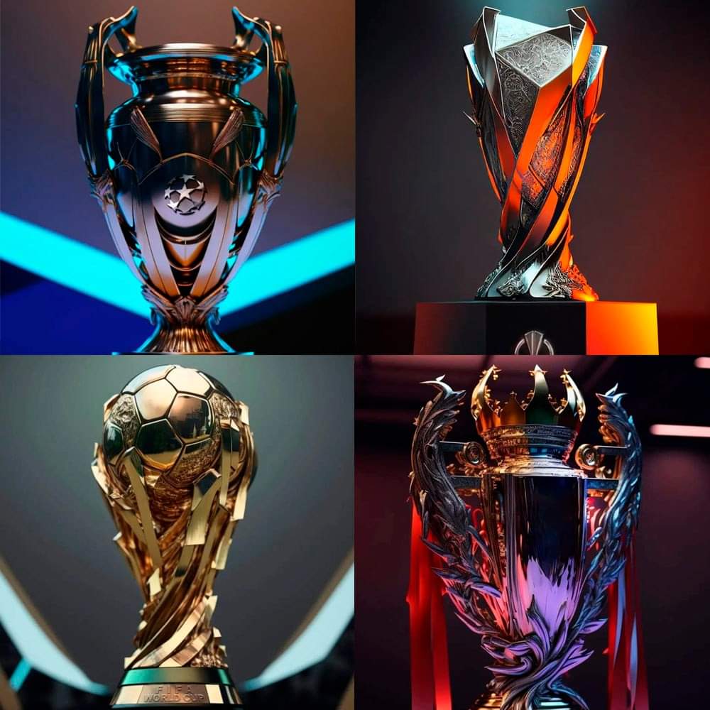 Fanaticos on X: Así se ven los trofeos de la Champions League, la Europa  League, la Copa del Mundo y la Premier League, luego de que una  inteligencia artificial hiciera el rediseño.