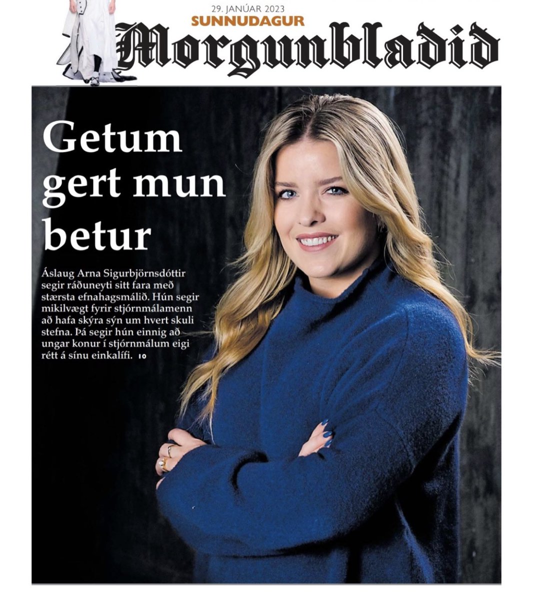 Hvernig svarar maður þegar fjölmiðlamaður spyr hvort ég ætli ekki að fara að verða ólétt? Og bendir svo á að tíminn vinni ekki með mér. 

Ég segi frá því og svo mörgu öðru í þessu viðtali í Sunnudagsmogganum.