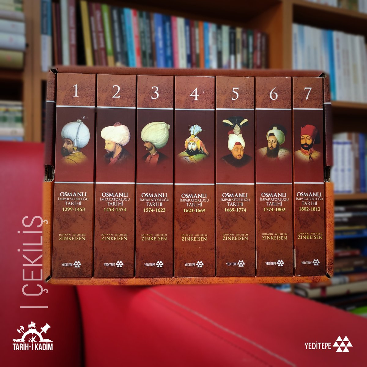 DEV ÇEKİLİŞ! | 5 Şubat Pazar gününe kadar bu tweeti RT edip sayfamızı ve <a href="/yeditepekitap/">Yeditepe Yayınevi</a>'ı takip eden 1 kişiye, Alman tarihçi Johann Wilhelm Zinkeisen'in yedi cilt ve 5000 sayfadan oluşan "Osmanlı İmparatorluğu Tarihi (1299-1812)" isimli eseri hediye!