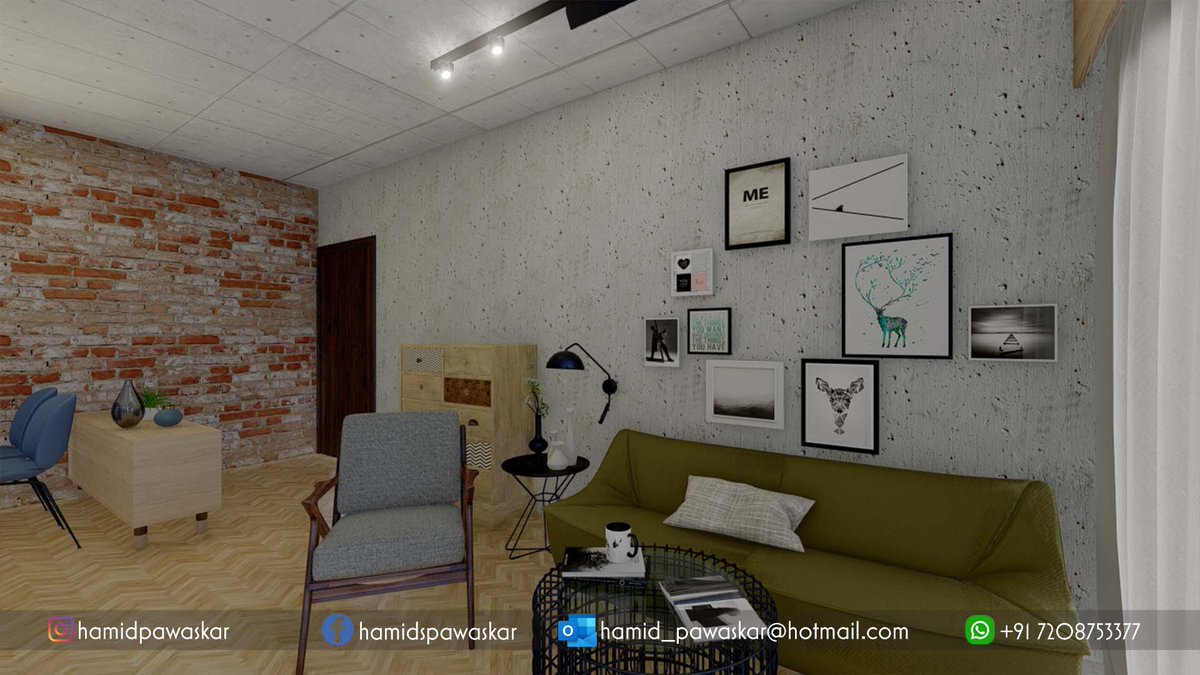 hamidsp's tweet photo. Recently completed an Urban Industrial Design concept of a Living room for an NRI client in Mumbai.
Please don't hesitate to get in touch for any kind of Interior / 3d design services...🙂
#architecture #interior #civil #sketchup3d #interiordesign #archviz #3ddesign #3dmodeling https://t.co/yz1yQuvwNt