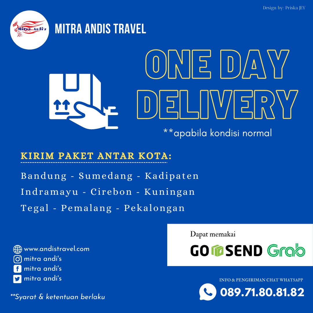 MitraAndis's tweet photo. Mitra Andi's Travel 
》Jl.Pajajaran No.103-Bandung 
》Chat WA/RSVP: 08971808182
》https://t.co/kzCX1pPiqm
Design by: Priska JEY
Refrensi: @Q2Cmanagement
#travelkuningan #travelbandung #travelcirebon #travelkadipaten #travelindramayu #traveltegal #travelpekalongan #travelpemalang https://t.co/ZZ4NMijSmO
