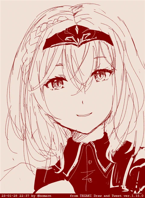 団長のこの口好き  #tegaki_dt 